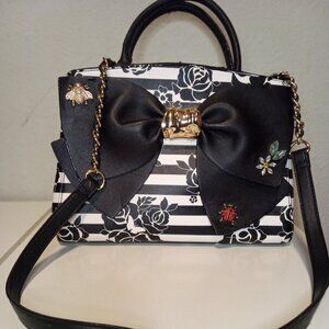 Betsey Johnson Glam Garden Bow Satchel